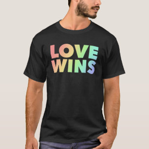 Gay LGBTQ Queer Pride - Rainbow Flag - Love Wins T-Shirt