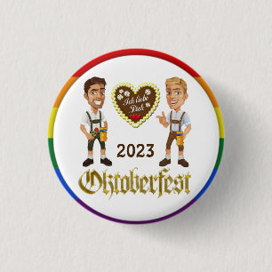 Gay LGBTQIA+ Oktoberfest 2023 Gay Pin Button