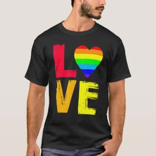 Gay Love Pride Rainbow Lgbt Gay Awareness Love Win T-Shirt
