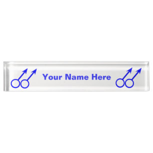 Gay Lovers Custom Desk Nameplate
