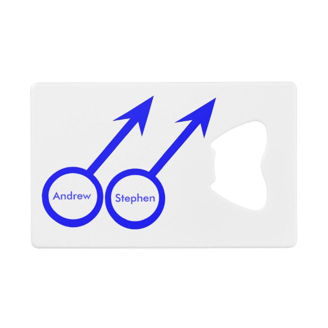 Gay Lovers Customisable Bottle Opener (Front (Horizontal))