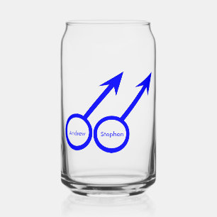 Gay Lovers Customisable Can Glass
