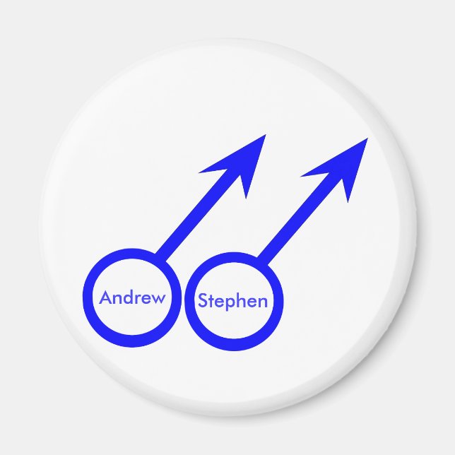 Gay Lovers Customisable Magnet (Front)