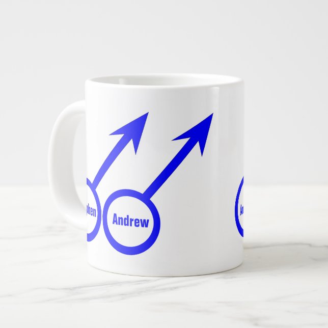 Gay Lovers Customisable Mug (Front Left)