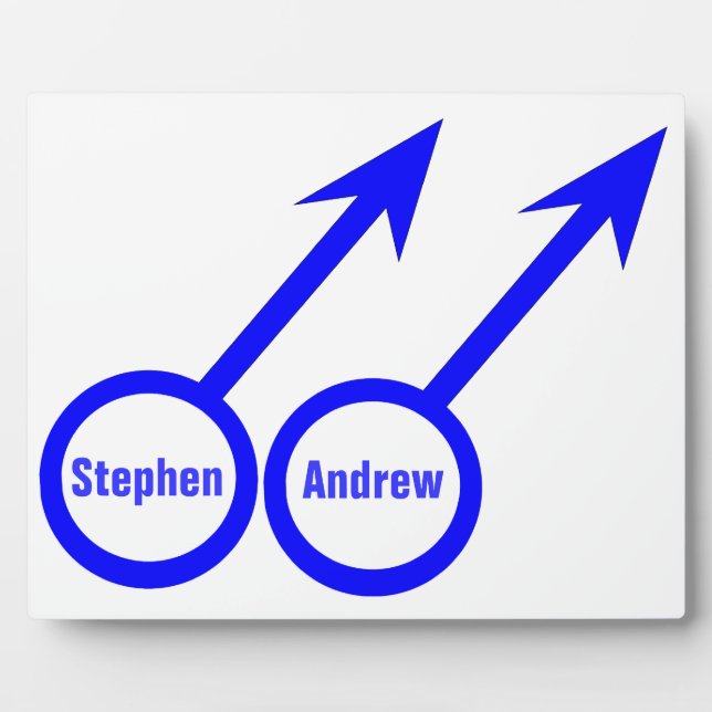 Gay Lovers Customisable Plaque (Front)