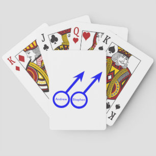 Gay Lovers Customisable Playing cards