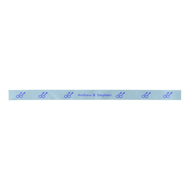 Gay Lovers Customisable Ribbon Satin Ribbon (Front)