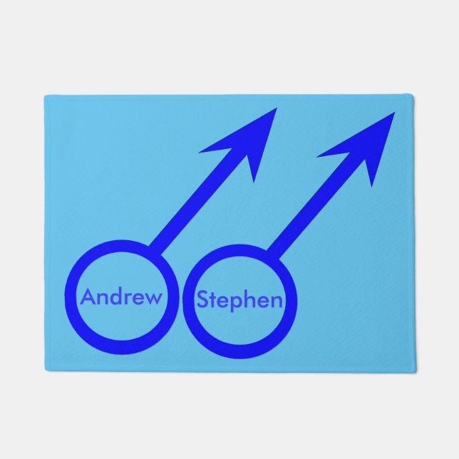 Gay Lovers Personalised Doormat (Front)