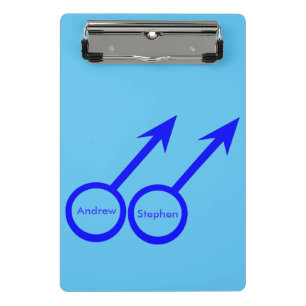 Gay Lovers Personalised Mini Clipboard