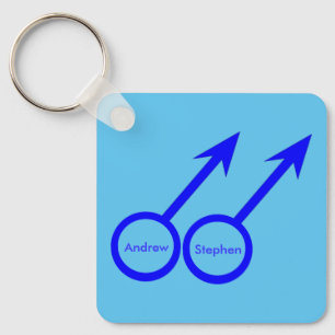 Gay Lovers Personalised Save the Date Wedding Key Ring