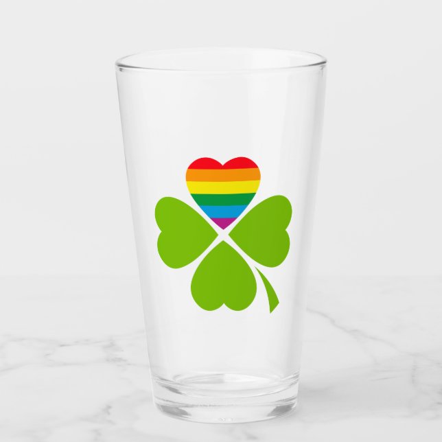 Gay Lucky Clover Glass (Front)
