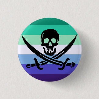 Gay Male Pirate Pride Flag Button