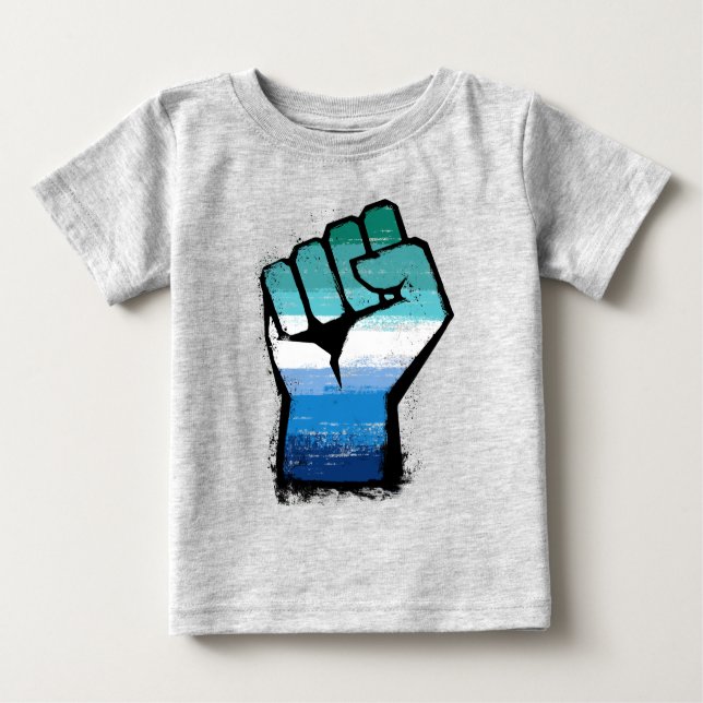 Gay Male Pride Fist Baby T-Shirt (Front)