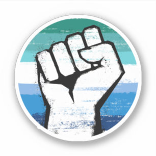 Gay Male Pride Fist Circle Print