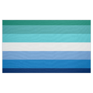 Gay Male Pride Flag (Azure) Fabric