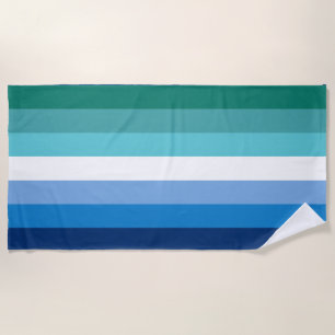 Gay Male Pride Flag Beach Towel