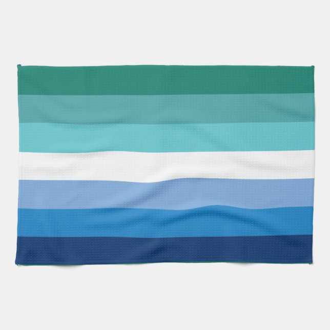 Gay Male Pride Flag Tea Towel (Horizontal)