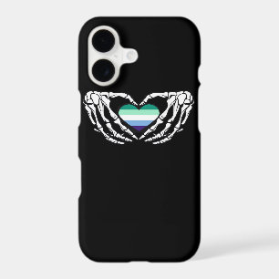 Gay Male Pride Skeleton Halloween Mlm Goth Heart C