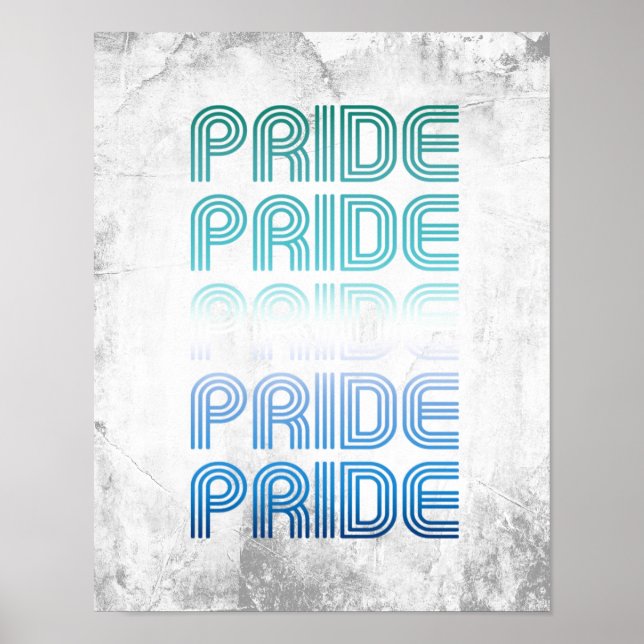 Gay Male Retro Pride Pride Poster (Front)