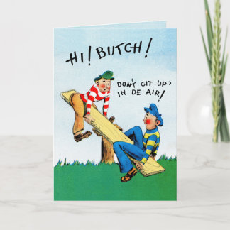 Gay Male Vintage 1950s Birthday Card