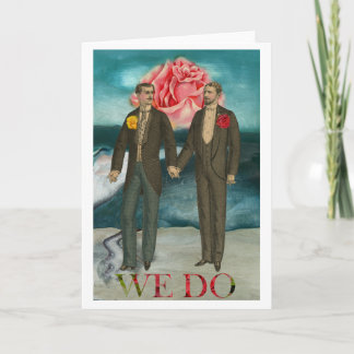 Gay Man Men Wedding Invitation Announcement Card
