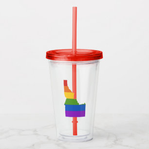Gay Map of USA State of Idaho Acrylic Tumbler