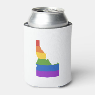 Gay Map of USA State of Idaho Can Cooler