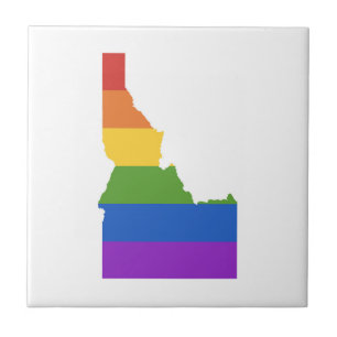 Gay Map of USA State of Idaho Ceramic Tile