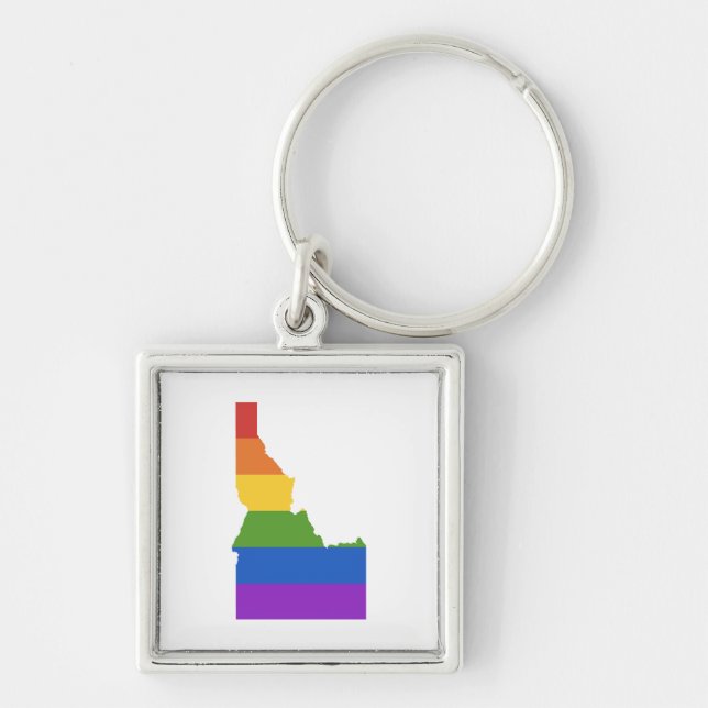 Gay Map of USA | State of Idaho Key Ring (Front)