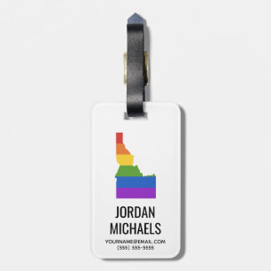 Gay Map of USA State of Idaho Luggage Tag