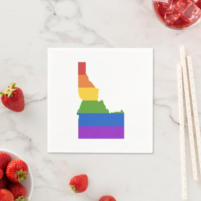 Gay Map of USA | State of Idaho Napkin (Insitu)