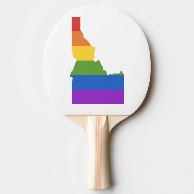 Gay Map of USA | State of Idaho Ping Pong Paddle (Front)