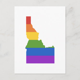 Gay Map of USA   State of Idaho Postcard