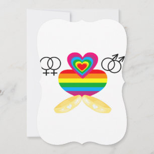 gay marriage 5x7 Invitation Bracket