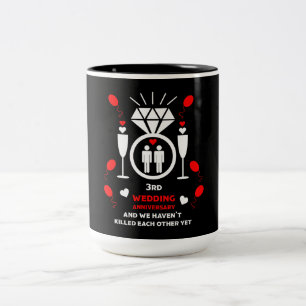 Gay Men 3rd Wedding Anniversary   Two-Tone Coffee Mug