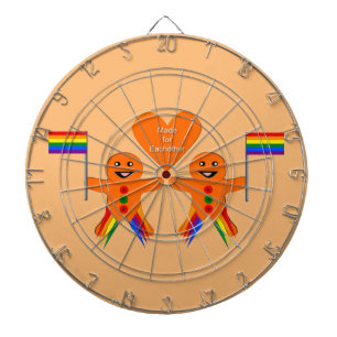 Gay Men Christmas Gingerbread Couple Dartboard