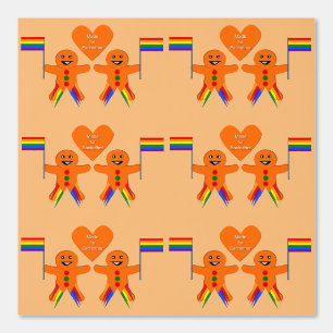 Gay Men Christmas Gingerbread Couple Wallpaper