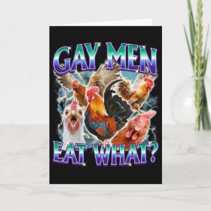 Gay Men Eat What Funny Lgbtq Ally Adult Humour Chi Card