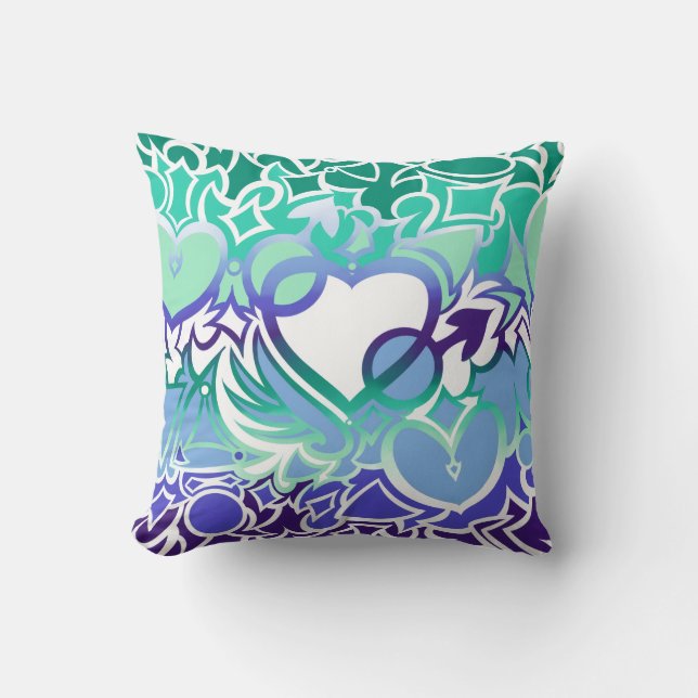 Gay Men MLM Pride Squiggle Cushion (Front)
