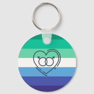 Gay men pride flag  key ring