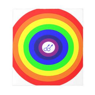 Gay Men Round Rainbow Notepad