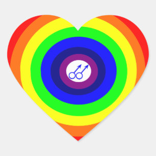 Gay Men Round Rainbow Sticker