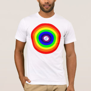 Gay Men Round Rainbow T Shirt