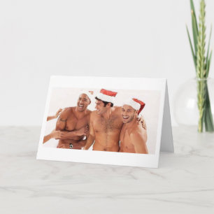 Gay Men Santa Christmas Party!! Holiday Card