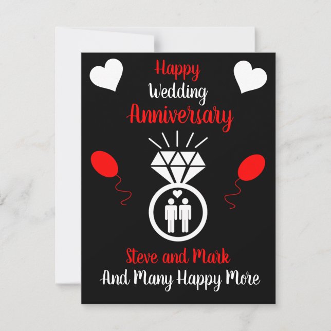 Gay Men Wedding Anniversary (Front)