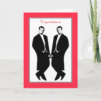 Gay Men Wedding Congratulations Commitment Male Card