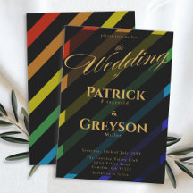 Gay Men Wedding Elegant Rainbow