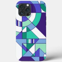 Gay Men's Pride Abstract Geometric Blue Green