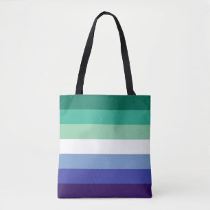 Gay Men's Pride, Striped Print, LGBTQ PRIDE Tote Bag