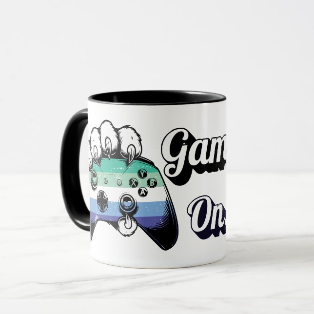 Gay MLM Pride Game On Tiger Paw Controller Mug 26 (Front Left)